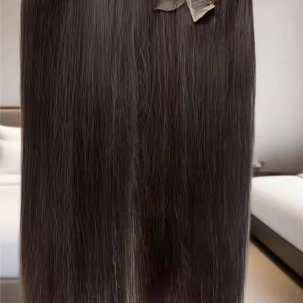 Luxurious Dark Brown Hair Extension 40 INCH Human hair lace front wig